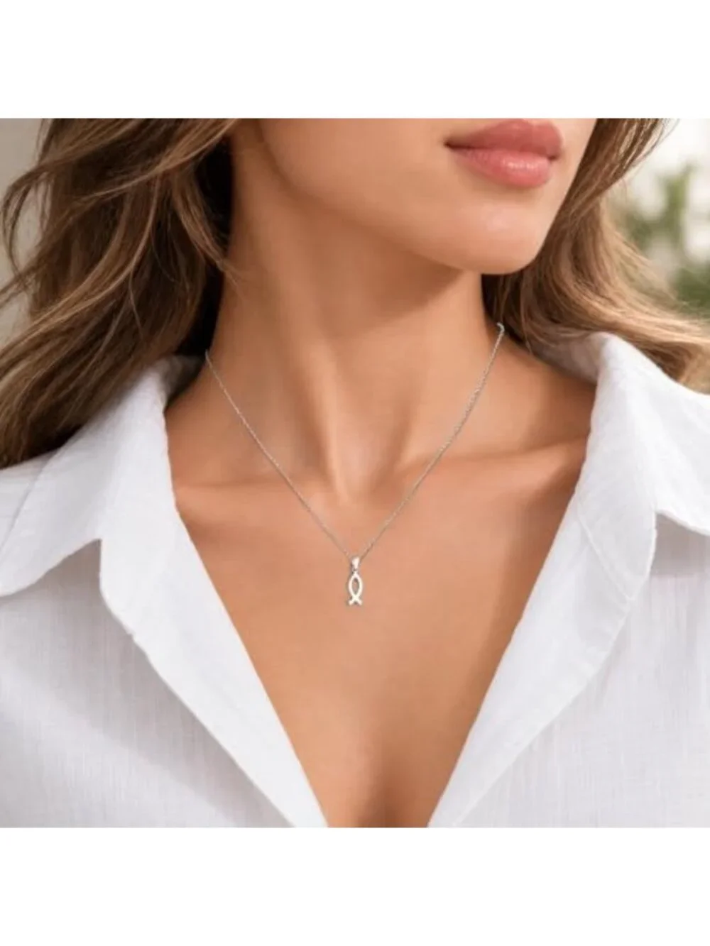 Faith-Inspired Ichthys Jesus Fish Pendant | .925 Sterling Silver Necklace for